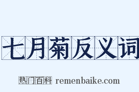 七月菊反义词是什么意思的图片